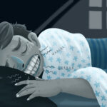 man grinding his teeth, bruxism